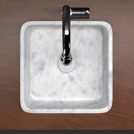 Toro Smooth Honed Moon White Marble Vessel Sink