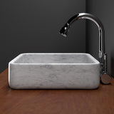 Toro Smooth Honed Moon White Marble Vessel Sink