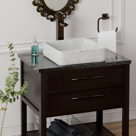 Toro Smooth Honed Moon White Marble Vessel Sink