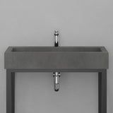 Toxey Rectangular Cast Concrete Vessel Sink - Dusk Grey