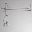Traditional Deck-Mount Tub Faucet with Metal Hand Shower, Shower Rod, Riser and Shower Head