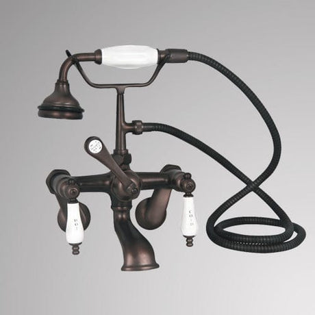 Traditional Wall-Mount Tub Faucet with Hand Shower