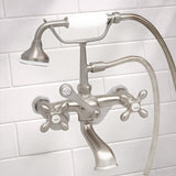 Traditional Wall-Mount Tub Faucet with Hand Shower