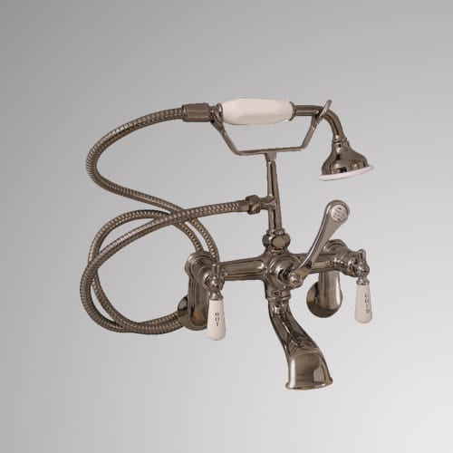 Traditional Wall-Mount Tub Faucet with Hand Shower