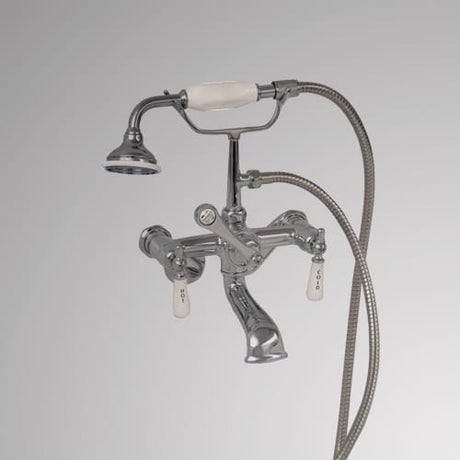 Traditional Wall-Mount Tub Faucet with Hand Shower