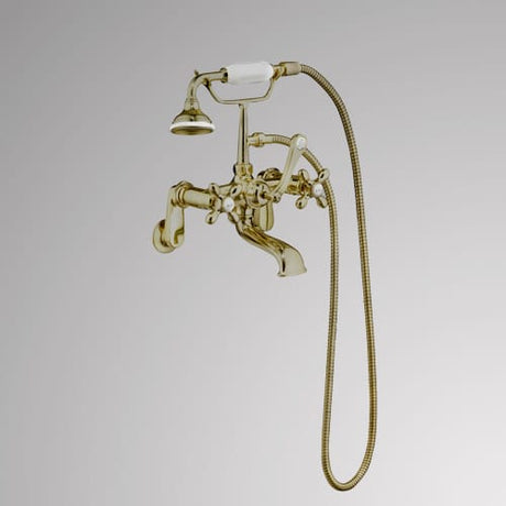 Traditional Wall-Mount Tub Faucet with Hand Shower