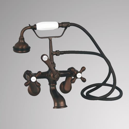 Traditional Wall-Mount Tub Faucet with Hand Shower
