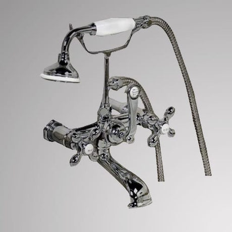 Traditional Wall-Mount Tub Faucet with Hand Shower
