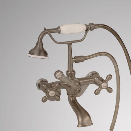 Traditional Wall-Mount Tub Faucet with Hand Shower
