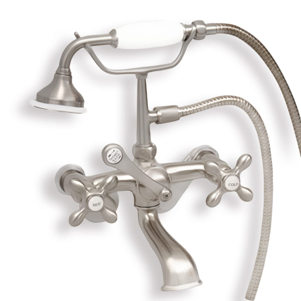 Traditional Wall-Mount Tub Faucet with Hand Shower