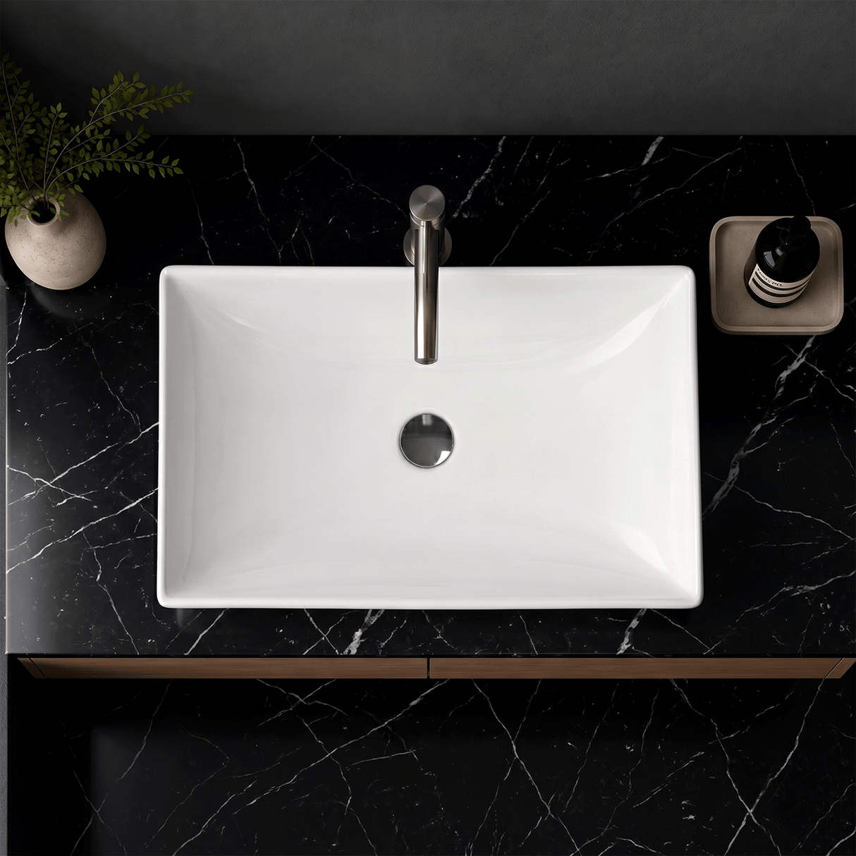 Tustin Vitreous China Rectangular Vessel Sink