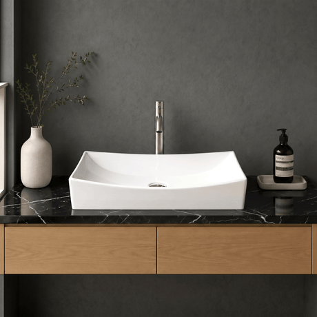 Tustin Vitreous China Rectangular Vessel Sink