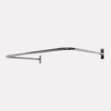 U-Style Solid Brass Shower Rod with Ceiling Support