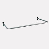 U-Style Solid Brass Shower Rod with Ceiling Support