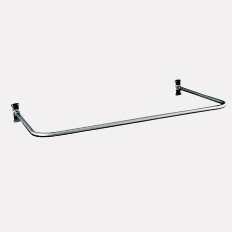 U-Style Solid Brass Shower Rod with Ceiling Support
