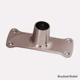 U-Style Solid Brass Shower Rod with Ceiling Support