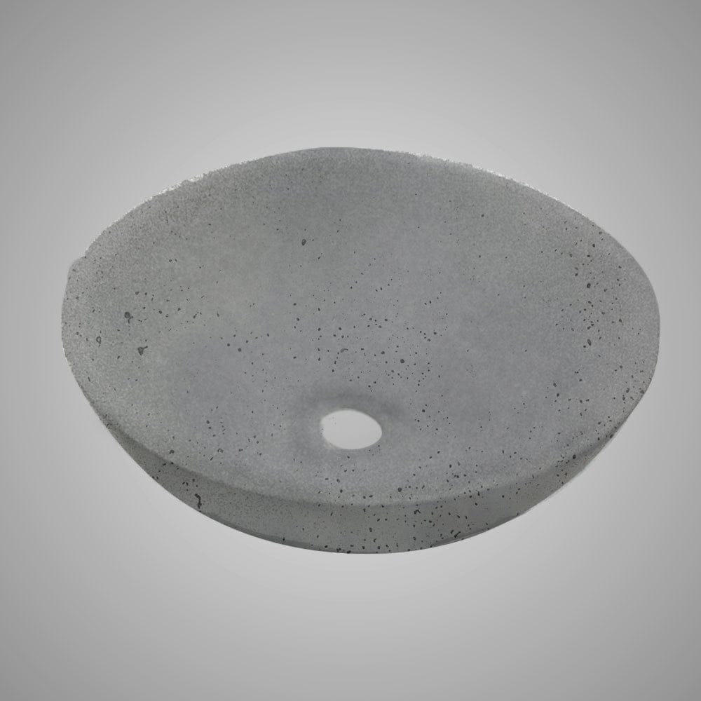 Umper Round Cast Concrete Vessel B-Grade Sink - Dark Grey