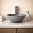 Umper Round Cast Concrete Vessel B-Grade Sink - Dark Grey
