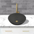 Umper Round Cast Concrete Vessel Sink - Black