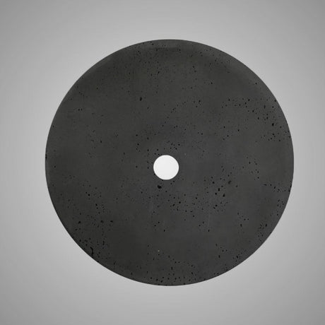 Umper Round Cast Concrete Vessel Sink - Black