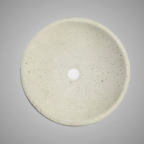 Umper Round Cast Concrete Vessel Sink - Cream