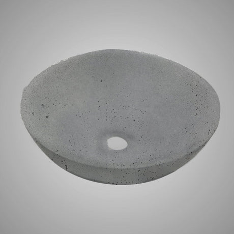 Umper Round Cast Concrete Vessel Sink - Dark Grey