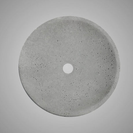 Umper Round Cast Concrete Vessel Sink - Dark Grey