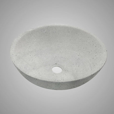 Umper Round Cast Concrete Vessel Sink - Light Grey