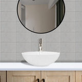 Umper Round Cast Concrete Vessel Sink - White