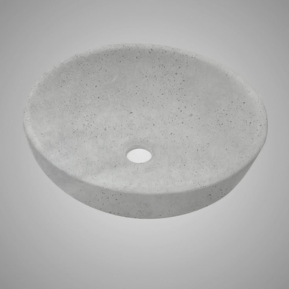 Uncher Round Cast Concrete Vessel B-Grade Sink - Light Grey