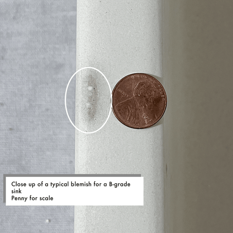 Uncher Round Cast Concrete Vessel B-Grade Sink - White