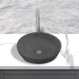Uncher Round Cast Concrete Vessel Sink - Black