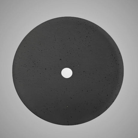 Uncher Round Cast Concrete Vessel Sink - Black