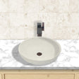 Uncher Round Cast Concrete Vessel Sink - Cream