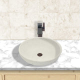 Uncher Round Cast Concrete Vessel Sink - Cream