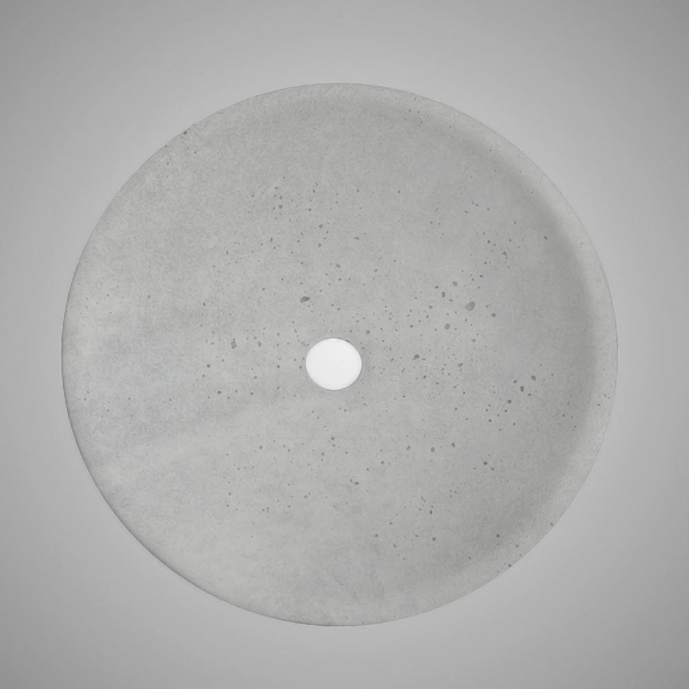 Uncher Round Cast Concrete Vessel Sink - Light Grey