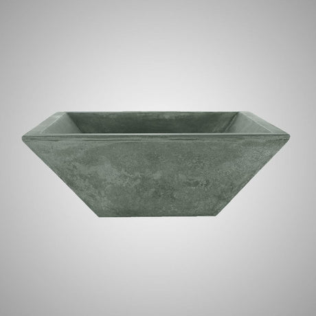 Uriah Square Cast Concrete Vessel Sink - Copper Green