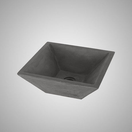 Uriah Square Cast Concrete Vessel Sink - Dusk Grey