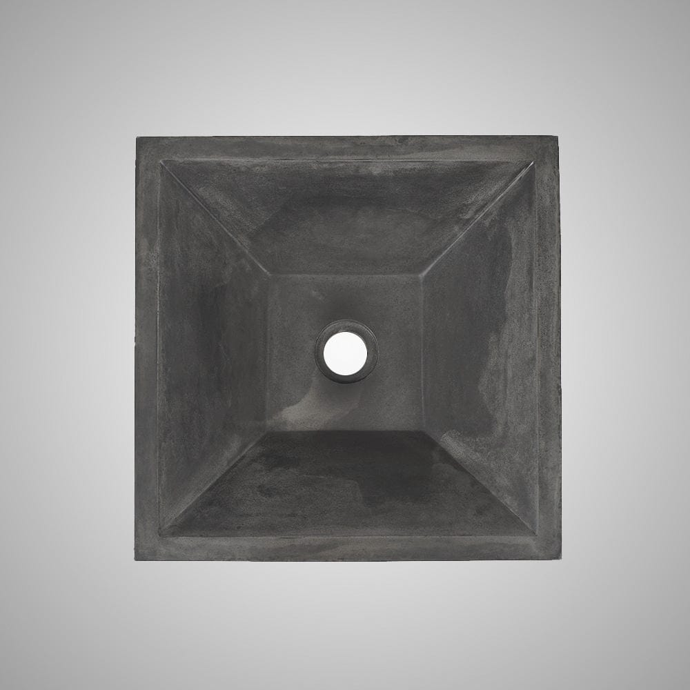Uriah Square Cast Concrete Vessel Sink - Dusk Grey
