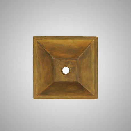 Uriah Square Cast Concrete Vessel Sink - Vintage Brown