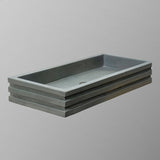 Urso Cast Concrete Rectangular Vessel Sink - Copper Green