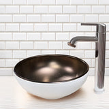 Valier Vitreous China Decorated Vessel Sink - Burnished Bronze Interior