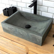 Vardaman Rectangular Cast Concrete Vessel Sink - Copper Green