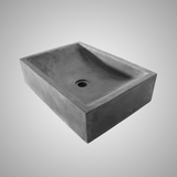 Vardaman Rectangular Cast Concrete Vessel Sink - Dusk Grey