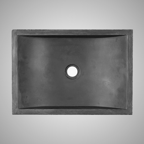 Vardaman Rectangular Cast Concrete Vessel Sink - Dusk Grey