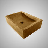 Vardaman Rectangular Cast Concrete Vessel Sink - Vintage Brown