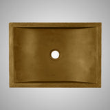 Vardaman Rectangular Cast Concrete Vessel Sink - Vintage Brown