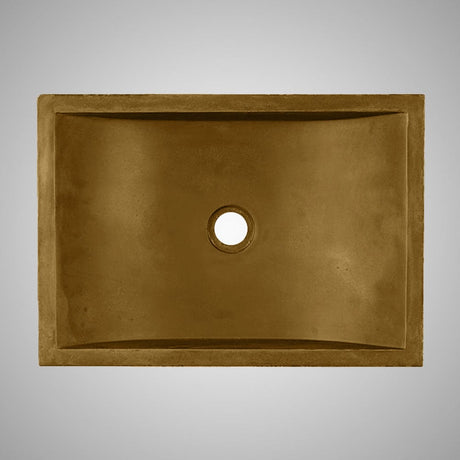 Vardaman Rectangular Cast Concrete Vessel Sink - Vintage Brown