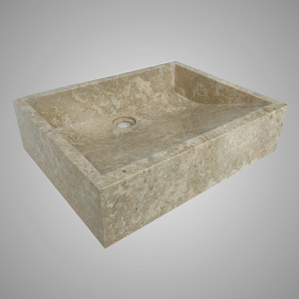 Velster Polished Marble Vessel Sink - Cream