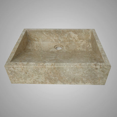 Velster Polished Marble Vessel Sink - Cream